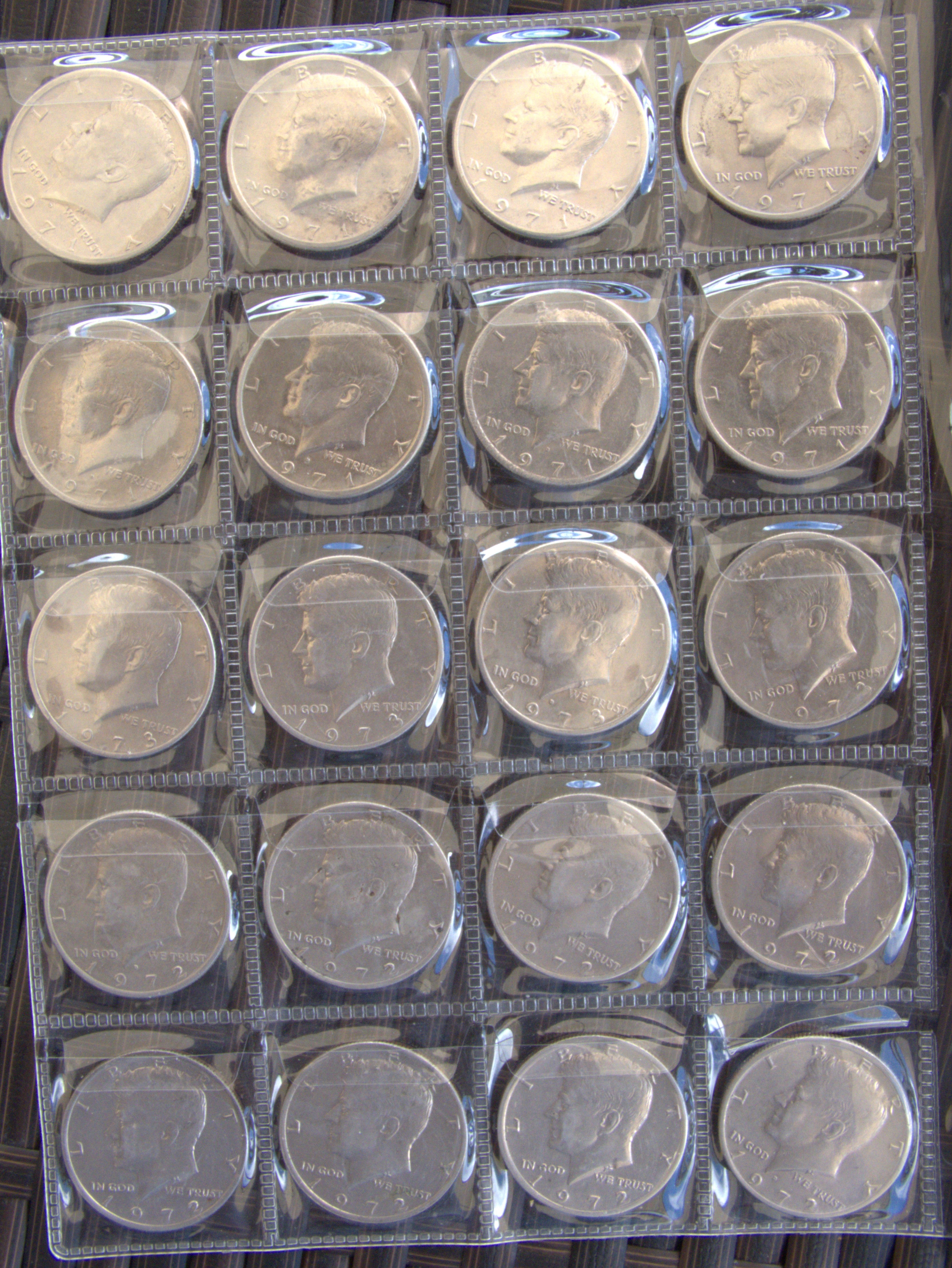 Kennedy Half Dollar Collection Book (1940–1983) – 5 Full Pages – Various Years & Mints