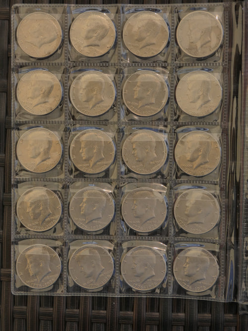 Kennedy Half Dollar Collection Book (1940–1983) – 5 Full Pages – Various Years & Mints